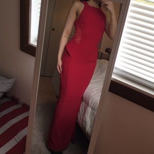 super sexy pinko maxi dress with lace details